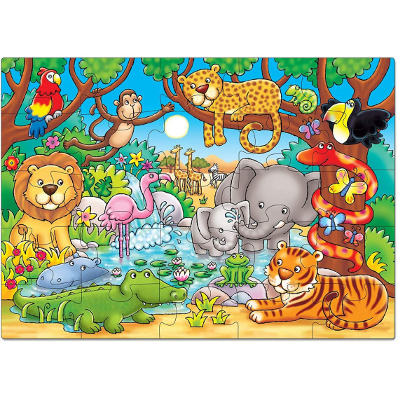Cine trăiește în junglă - un puzzle Orchard Toys 312517 2