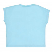 Bluză albastră cu înghețată brodată Benetton 312718 4