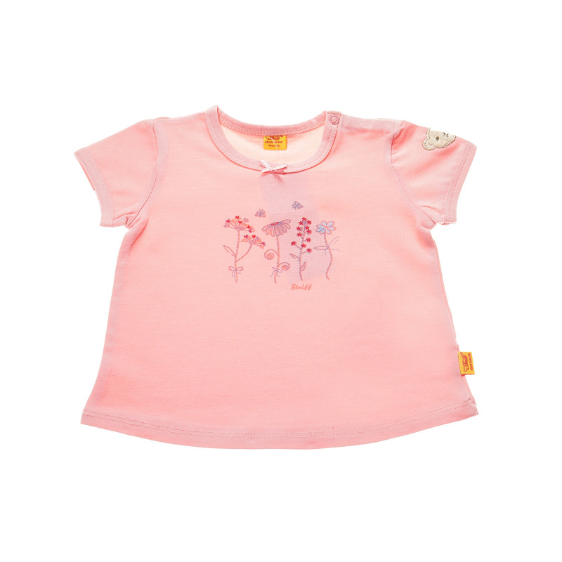Bluză Steiff cu mânecă scurtă, cu model de flori pentru un copil  31285