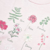 Rochie bluză cu mânecă scurtă, roz, decorată cu imprimeu floral pentru fete Steiff 31288 3