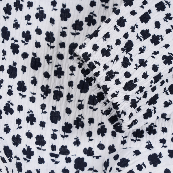 Bluză albă din bumbac cu imprimeu floral pentru bebeluși Benetton 313477 2