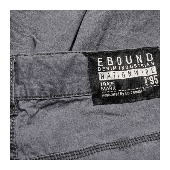 Pantaloni scurți de culoare gri, cu broderie pe buzunare pentru băieți Ebound Denim 31364 4
