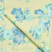 Eșarfă verde din bumbac cu două fețe cu imprimeu floral Benetton 313752 3