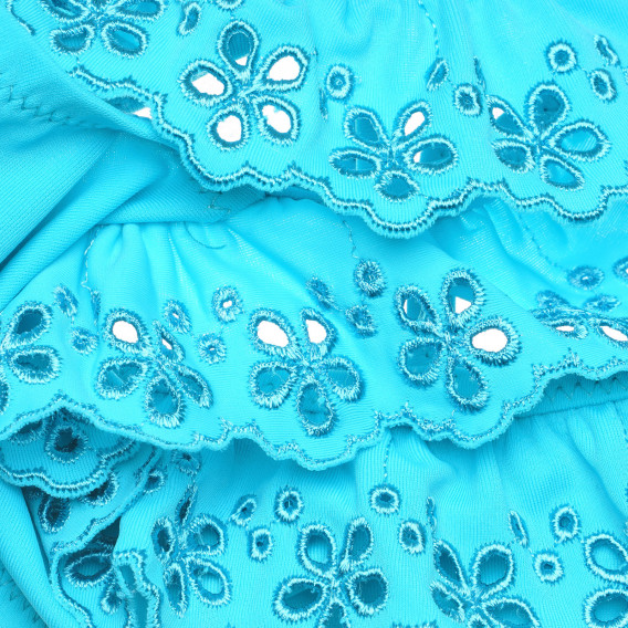 Costum de baie albastru cu detalii florale Benetton 313782 2