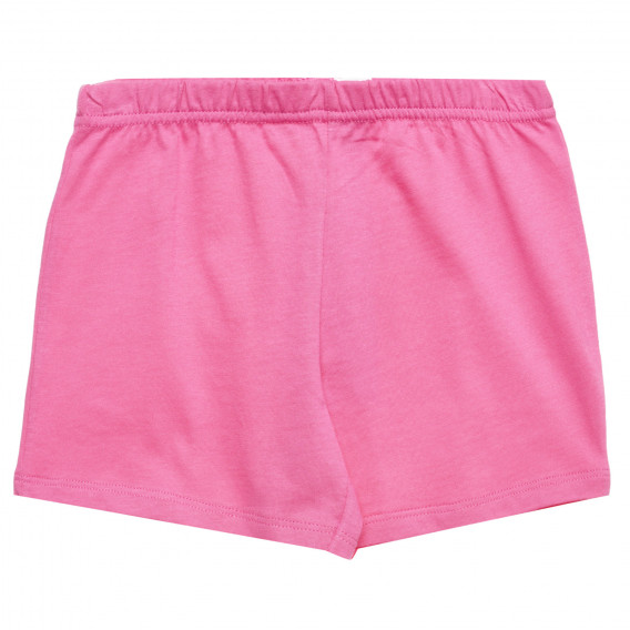 Pantaloni scurți din bumbac roz Benetton 313947 