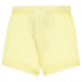 Pantaloni scurți galbeni din bumbac cu imprimeu dinozaur pentru bebeluși Benetton 313974 4