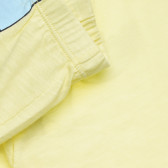 Pantaloni scurți galbeni din bumbac cu imprimeu dinozaur pentru bebeluși Benetton 313975 2