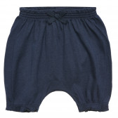 Pantaloni de bumbac albastru inchis pentru bebeluși Benetton 313981 
