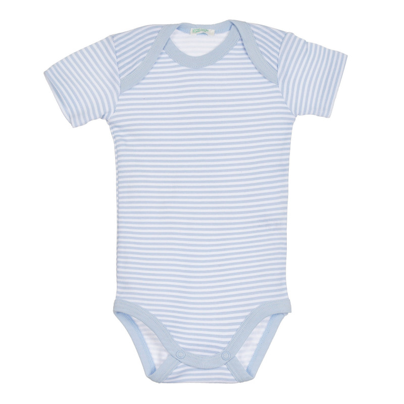 Body cu dungi albastru deschis, cu mâneci scurte, pentru bebeluși  314167