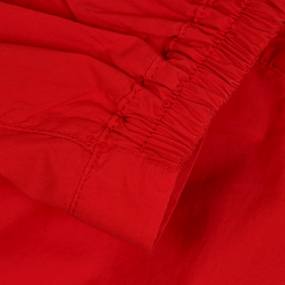 Pantaloni scurți roșii din bumbac cu tiv îndoit Benetton 314207 2