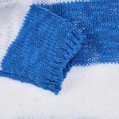 Pulover cu dungi din tricot fin, albastru deschis Benetton 314473 2