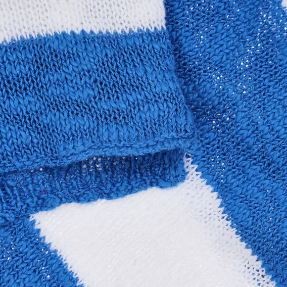 Pulover cu dungi din tricot fin, albastru deschis Benetton 314474 3