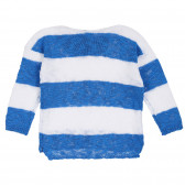 Pulover cu dungi din tricot fin, albastru deschis Benetton 314475 4