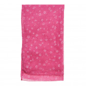 Eșarfă roz din bumbac cu imprimeu floral Benetton 314604 2