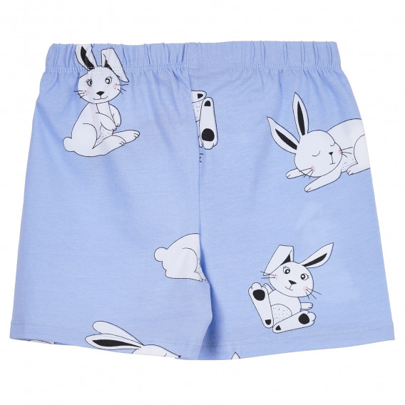 Pijamale de bumbac cu imprimeu iepuraș, albastre Chicco 315172 7