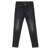 Jeans cu detalii de brocart, negri Guess 315176 