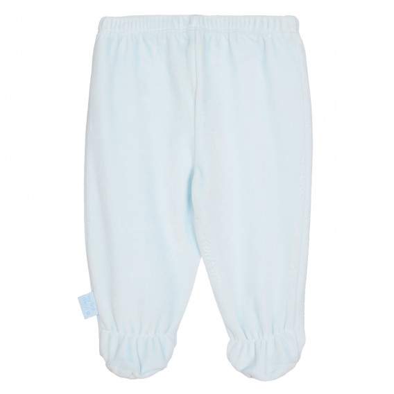 Set pantaloni cu botoși Chicco din bumbac alb și albastru Chicco 315183 3