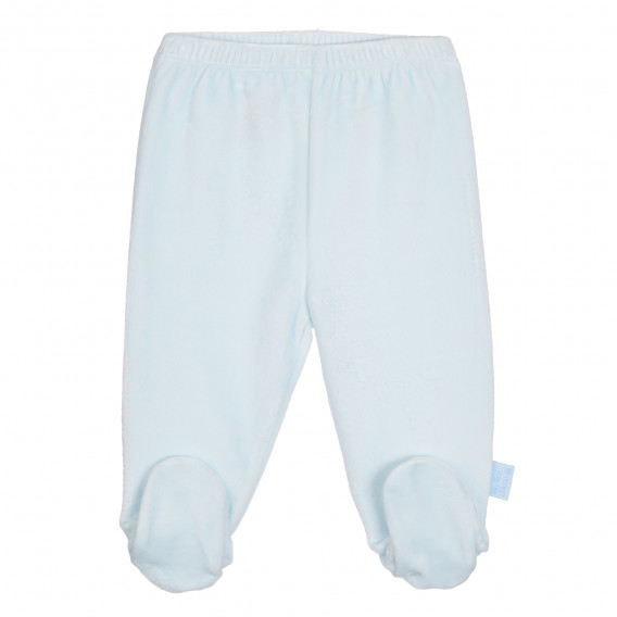 Set pantaloni cu botoși Chicco din bumbac alb și albastru Chicco 315186 5