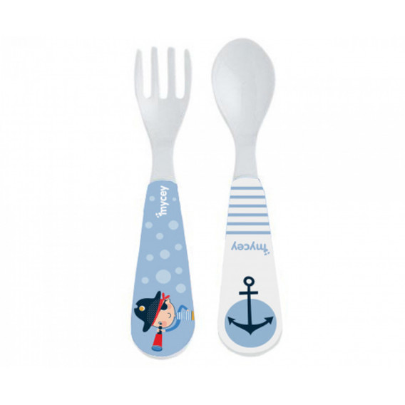Set lingură și furculiță, culoare albastru Mycey 315951 