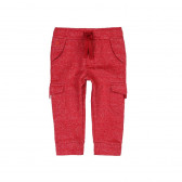 Pantaloni roșii de bumbac cu șnur pentru băieți Boboli 316 