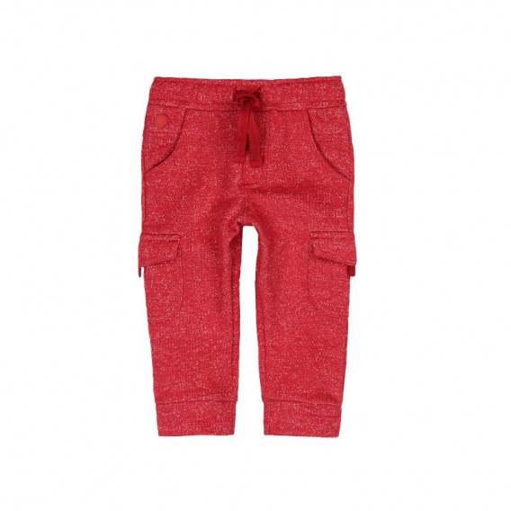 Pantaloni roșii de bumbac cu șnur pentru băieți Boboli 316 