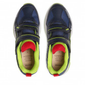 Sneakers albaștri cu detalii neon Geox 316675 6