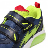 Sneakers albaștri cu detalii neon Geox 316676 7