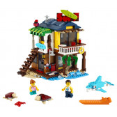 Set de construit case pe plajă din 564 de piese pentru surfing Lego 316877 2