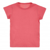 Tricou din bumbac roz cu un design simplu ZY 316976 