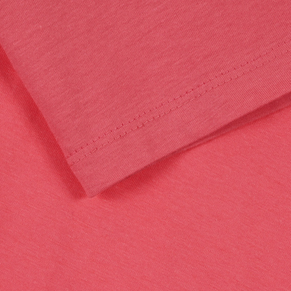 Tricou din bumbac roz cu un design simplu ZY 316978 3