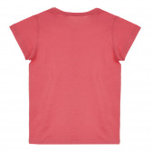 Tricou din bumbac roz cu un design simplu ZY 316979 4