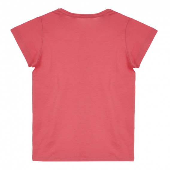 Tricou din bumbac roz cu un design simplu ZY 316979 4