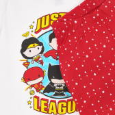Set de tricou și pantaloni scurți multicolor cu imprimeu „Justice League”. ZY 317111 3