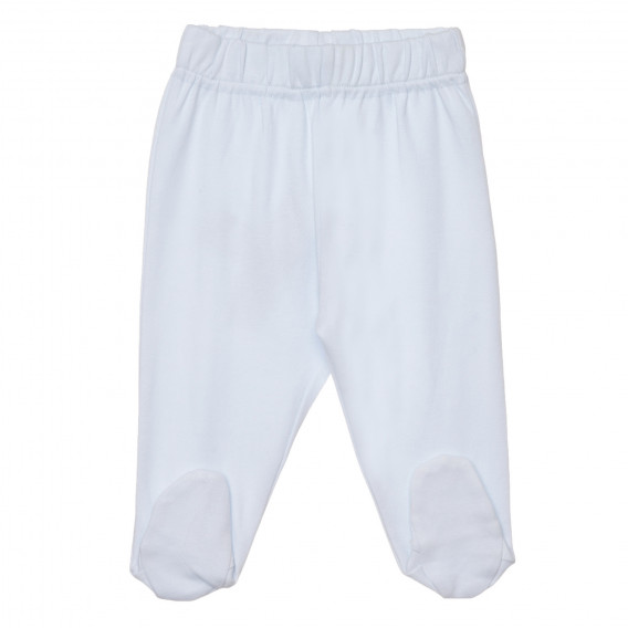 Set din bluză și pantaloni alb cu albastru pentru bebeluși ZY 317462 6