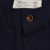Pantaloni scurți bleumarin cu detalii maro pentru bebeluș ZY 317609 2