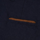 Pantaloni scurți bleumarin cu detalii maro pentru bebeluș ZY 317610 3