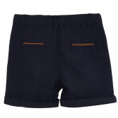Pantaloni scurți bleumarin cu detalii maro pentru bebeluș ZY 317611 4