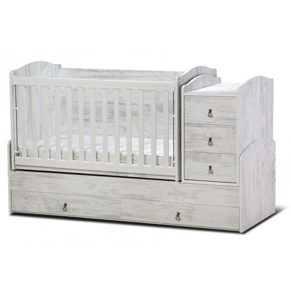 Pătuț pentru copii, marca Nia, cu grilaj detașabil Dizain Baby 31770 