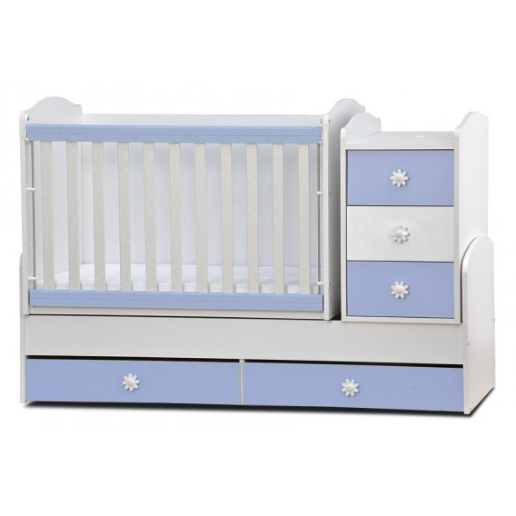 Patut pentru copii, Nia - convertibil, albastru Dizain Baby 31772 