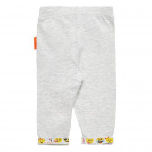 Pantaloni din bumbac gri cu imprimeu Emoticon pentru bebeluși ZY 317785 4