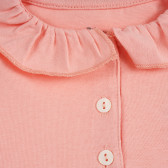 Bluză din bumbac roz deschis cu volane ZY 318058 2