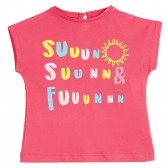 Tricou din bumbac cu imprimeu „Soare” pentru  bebeluș ZY 318090 