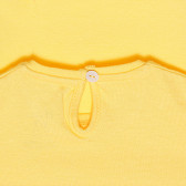 Tricou galben din bumbac cu model simplu pentru bebeluș ZY 318274 2