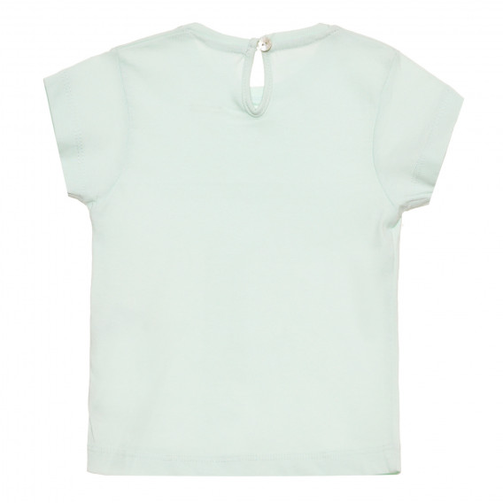 Tricou din bumbac cu design simplu pentru bebeluș, mentă ZY 318280 4