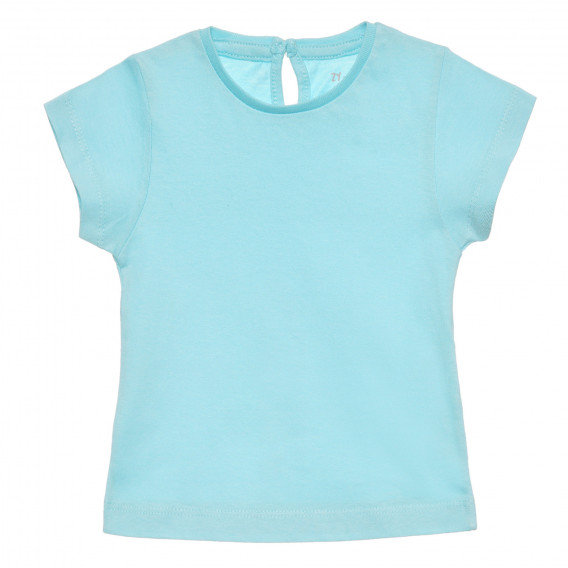 Tricou din bumbac pentru bebelus, albastru deschis ZY 318285 