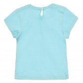 Tricou din bumbac pentru bebelus, albastru deschis ZY 318288 4