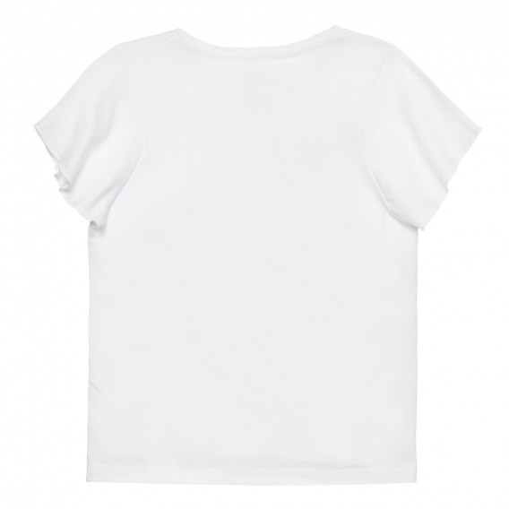 Tricou alb cu imprimeu figurat ZY 318308 4