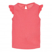 Tricou din bumbac roz cu un design simplu pentru bebeluși ZY 318356 