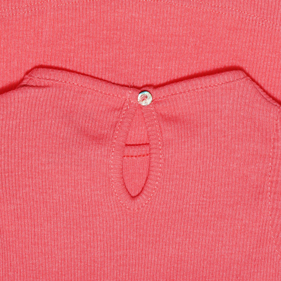Tricou din bumbac roz cu un design simplu pentru bebeluși ZY 318357 2