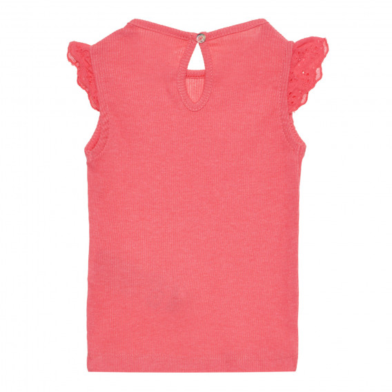 Tricou din bumbac roz cu un design simplu pentru bebeluși ZY 318359 4